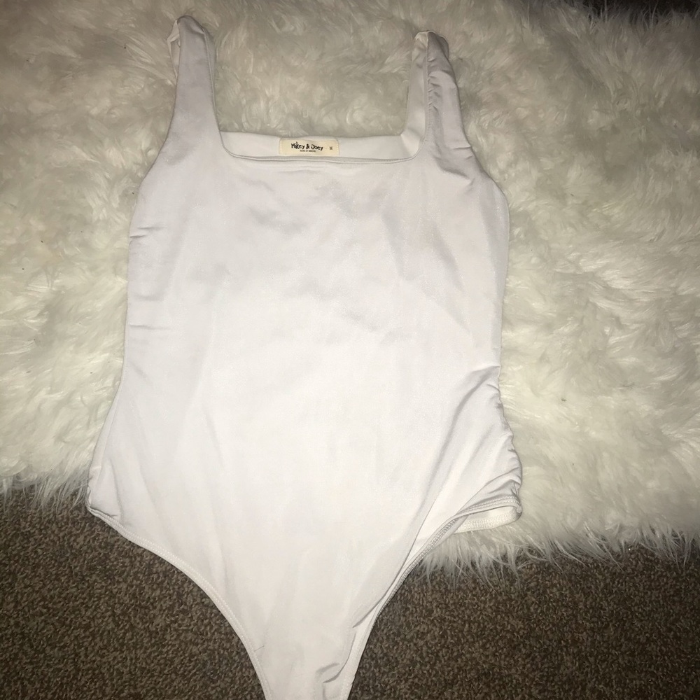 NWOT square neckline thong bodysuit